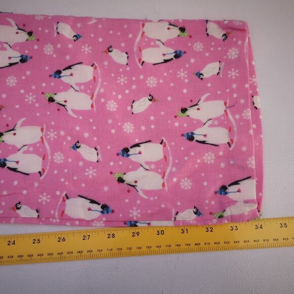 NWT Old Navy Men's Pink with Penguins Flannel Sleep Pants - Picture 9 of 9